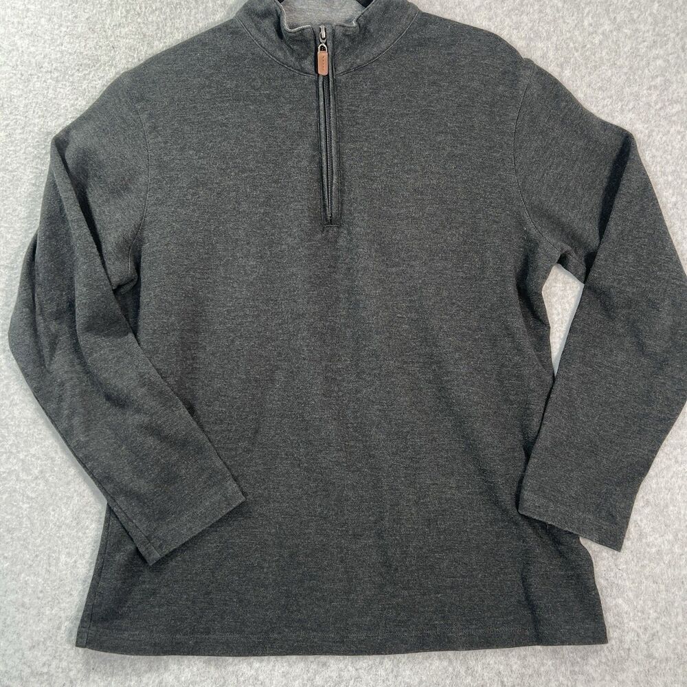 Mizzen Main 1/4 Zip Pullover Men's Medium Gray Performance Menswear PO-7021